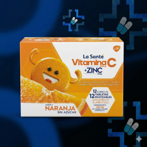 VITAMINA C+ZINC sobres de tabletas masticables Naranja